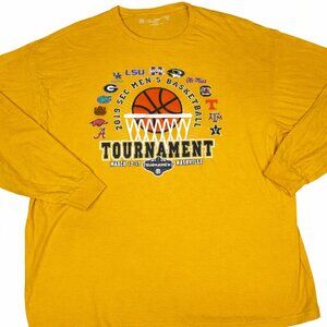 2019‎ SEC Men’s Basketball Tournament T Shirt Nashville Gold NCAA Size XXL